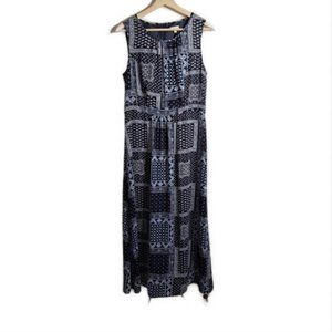 Talbots Boho Paisley Patchwork Sleeveless Maxi Dress Size 8P